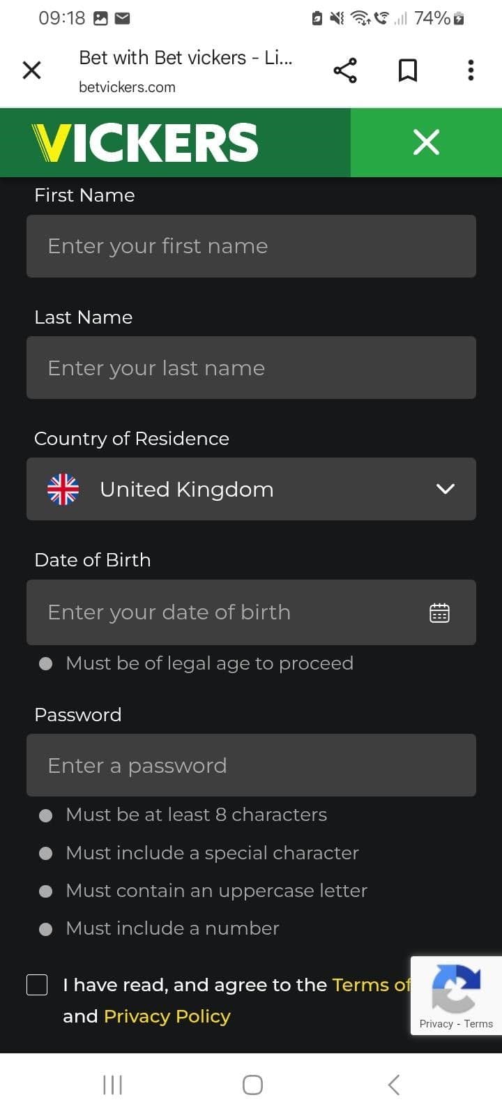 Fill in your personal details!