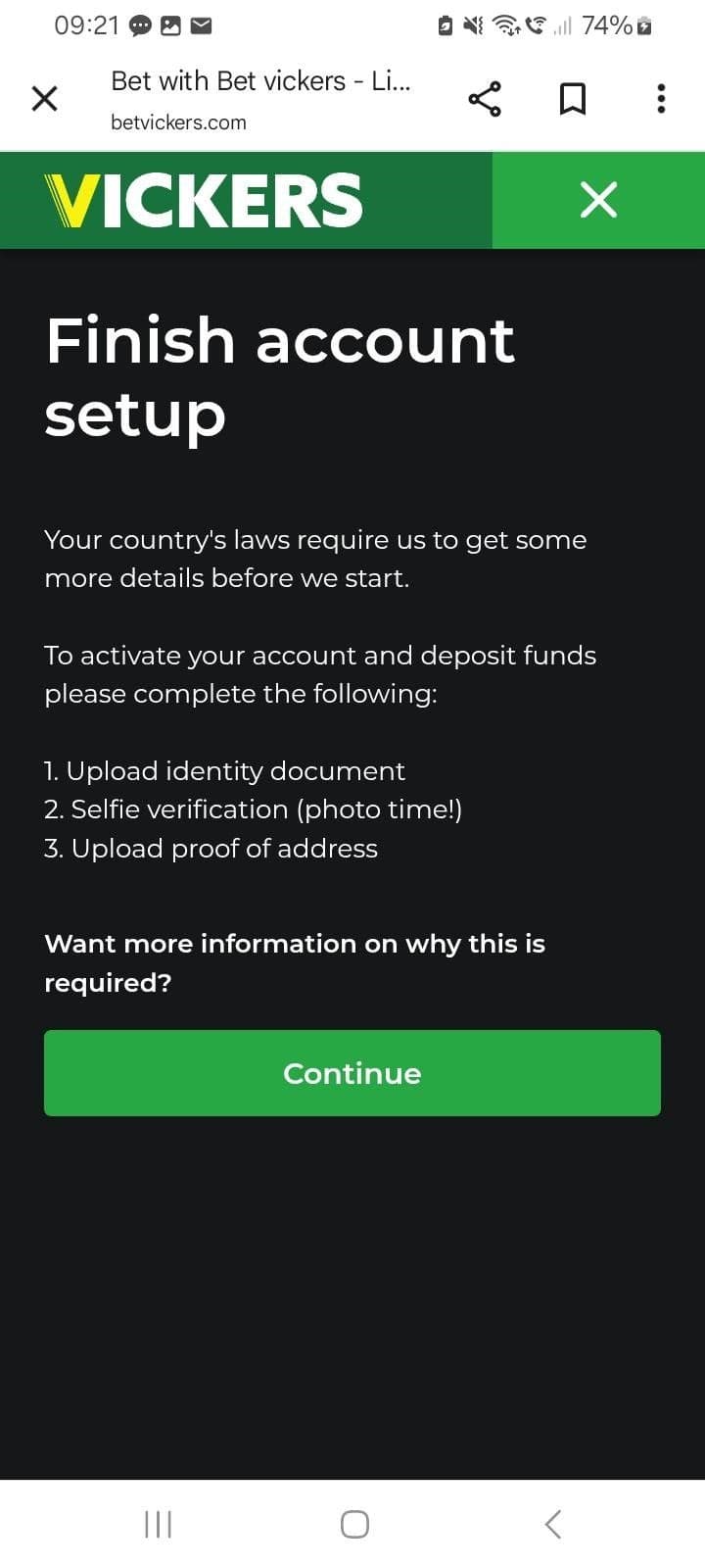Finalise your account set up
