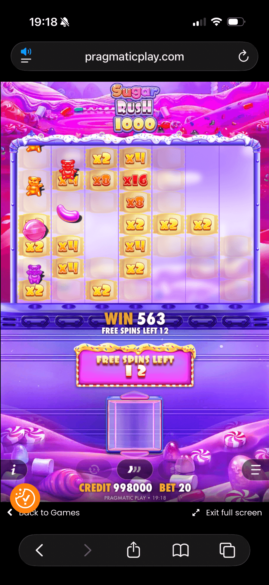 Free spins sugar rush!