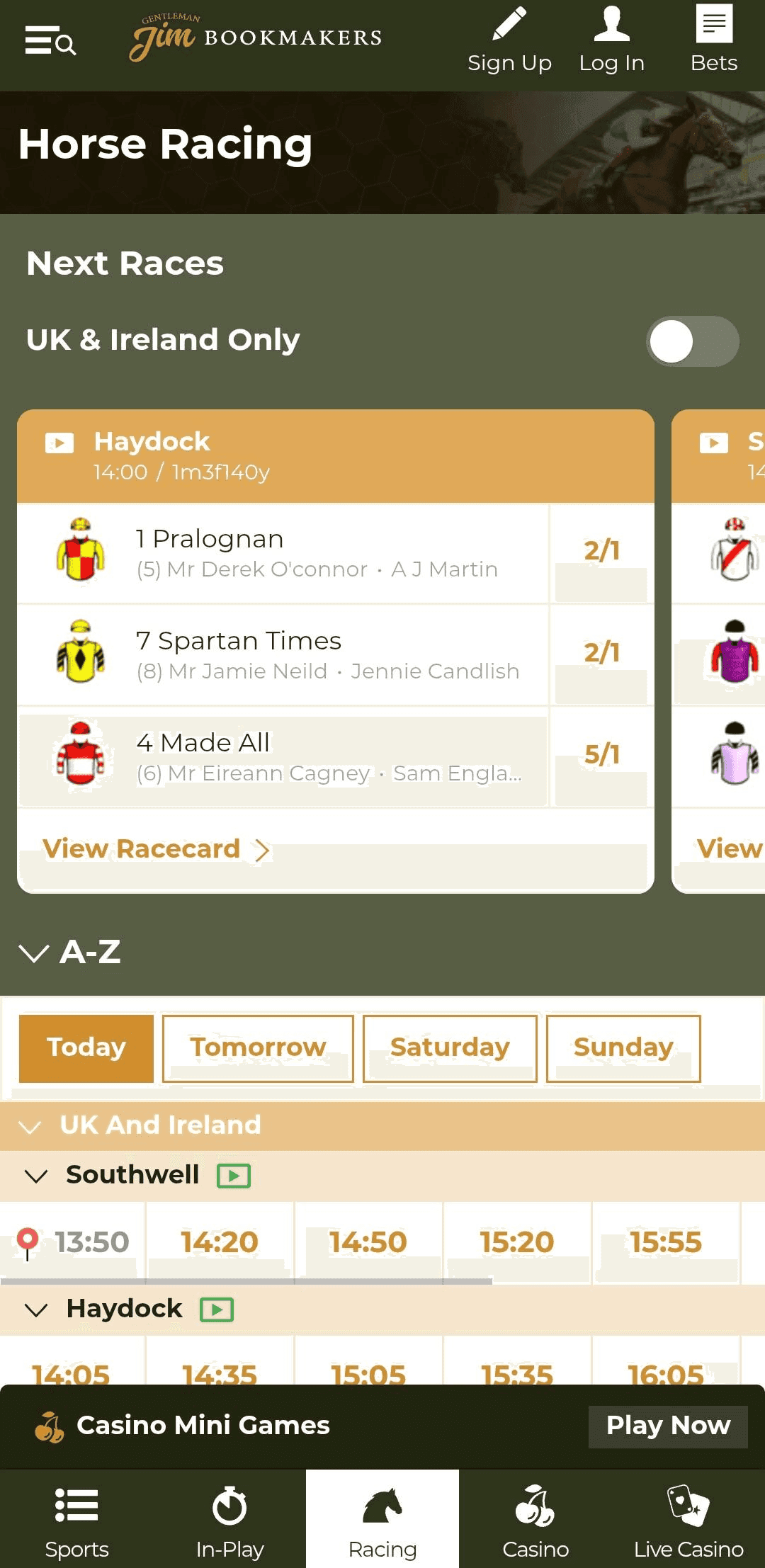 Gentleman Jim Sports Betting Review