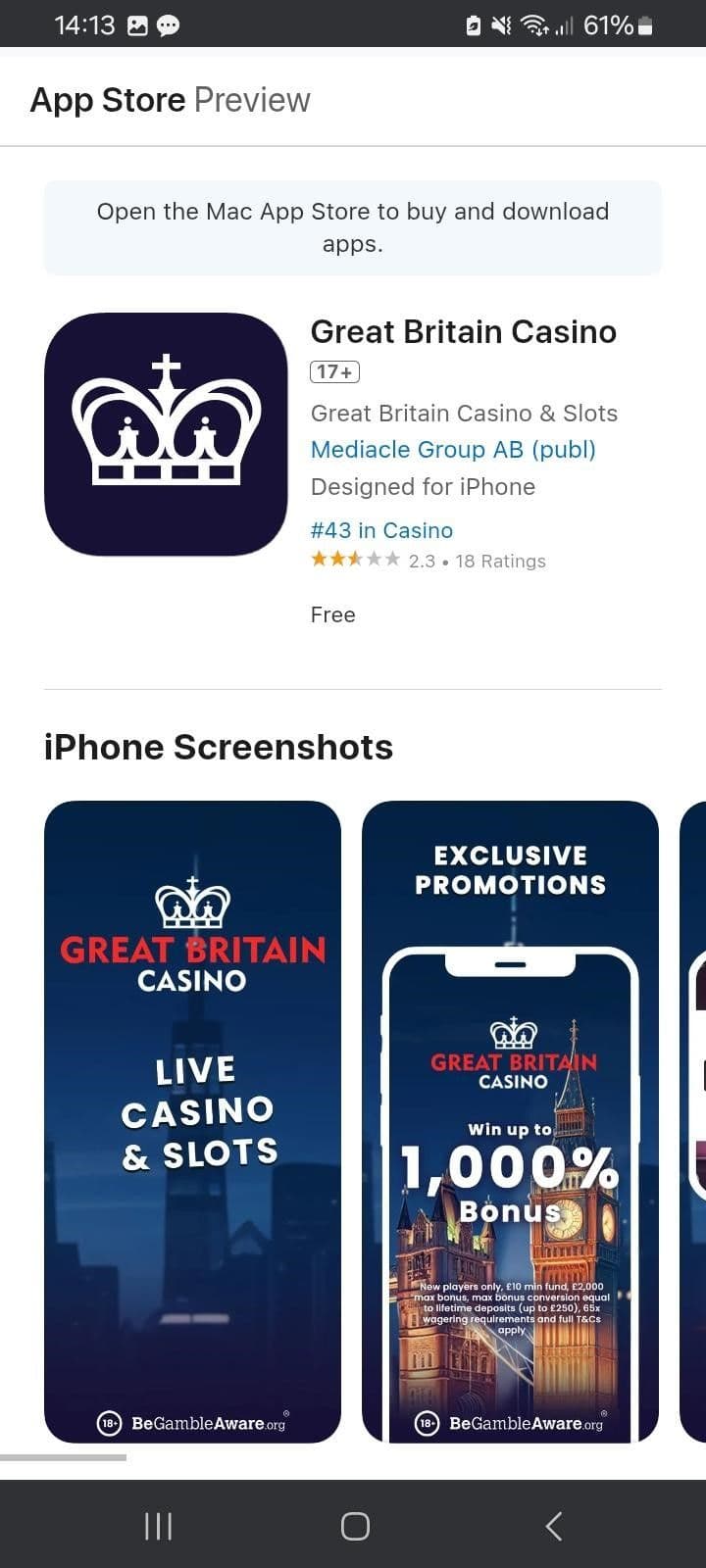 Great Britain Casino App