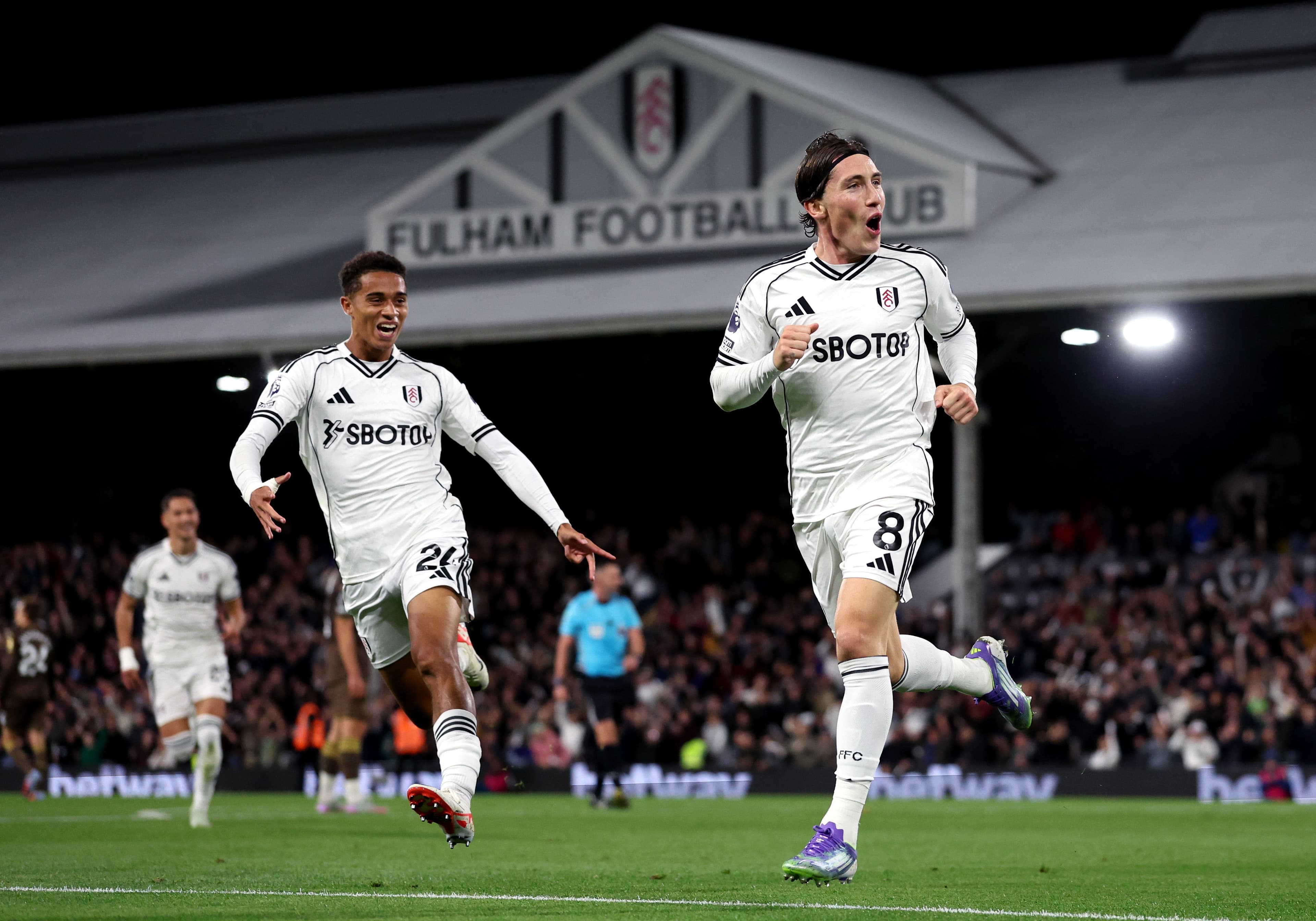 Harry Wilson of Fulham celebrates scoring his team's second goal