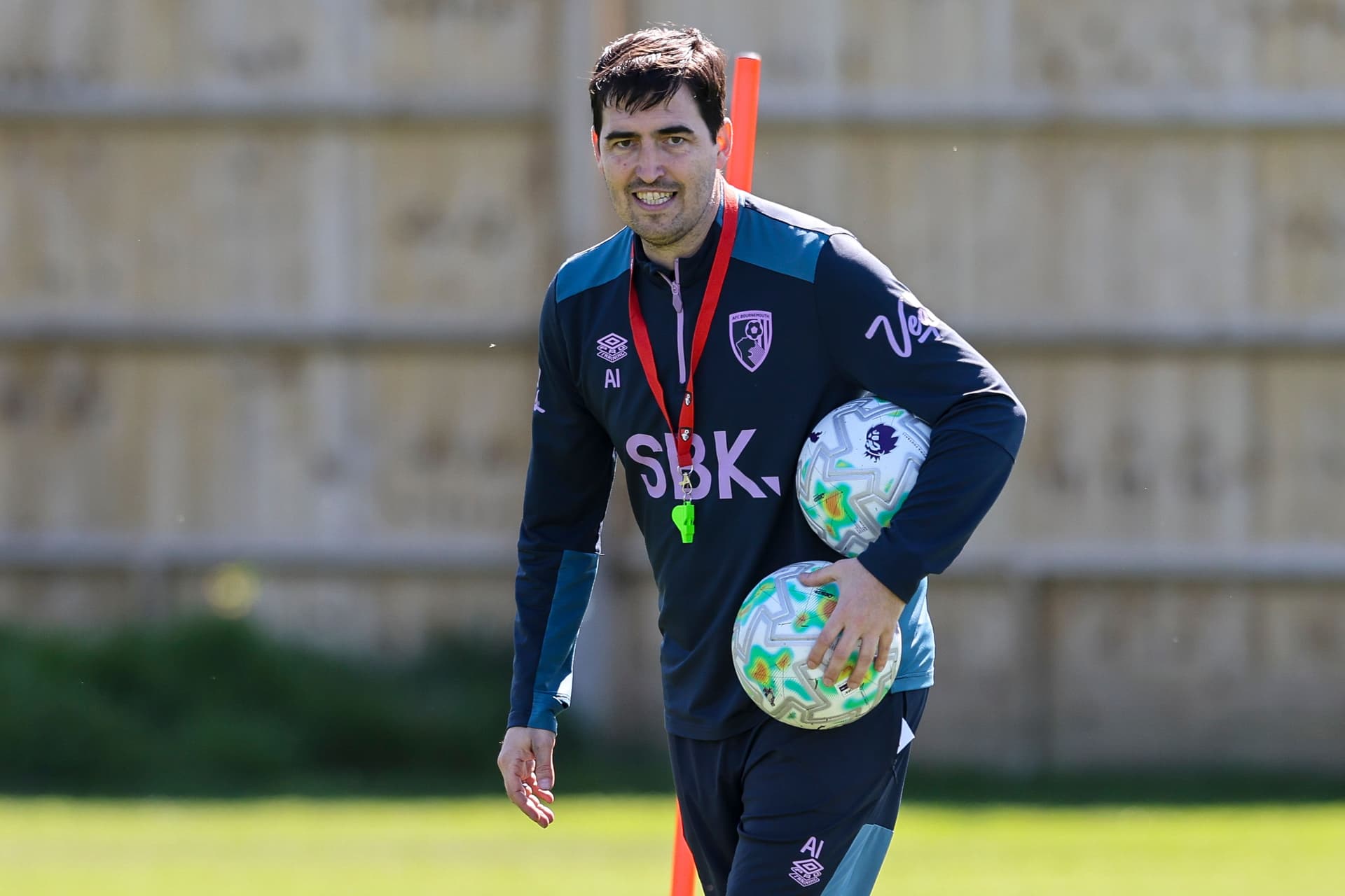Head Coach Andoni Iraola of Bournemouth during a training session