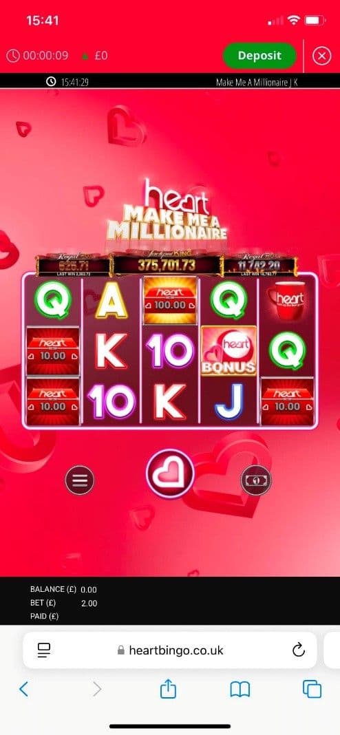 Heart Make Me a Millionaire Slot