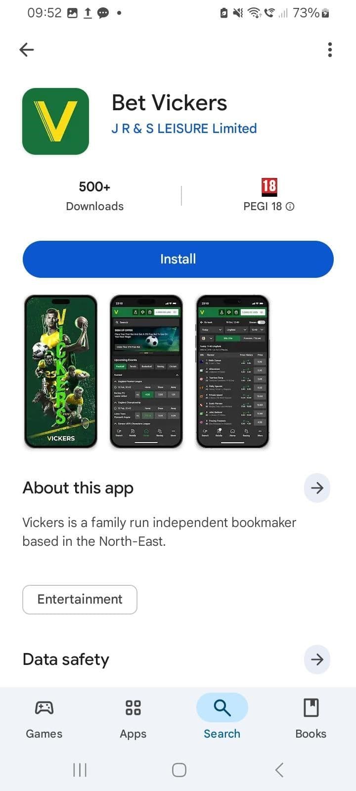 How to download the Vickers Bet app