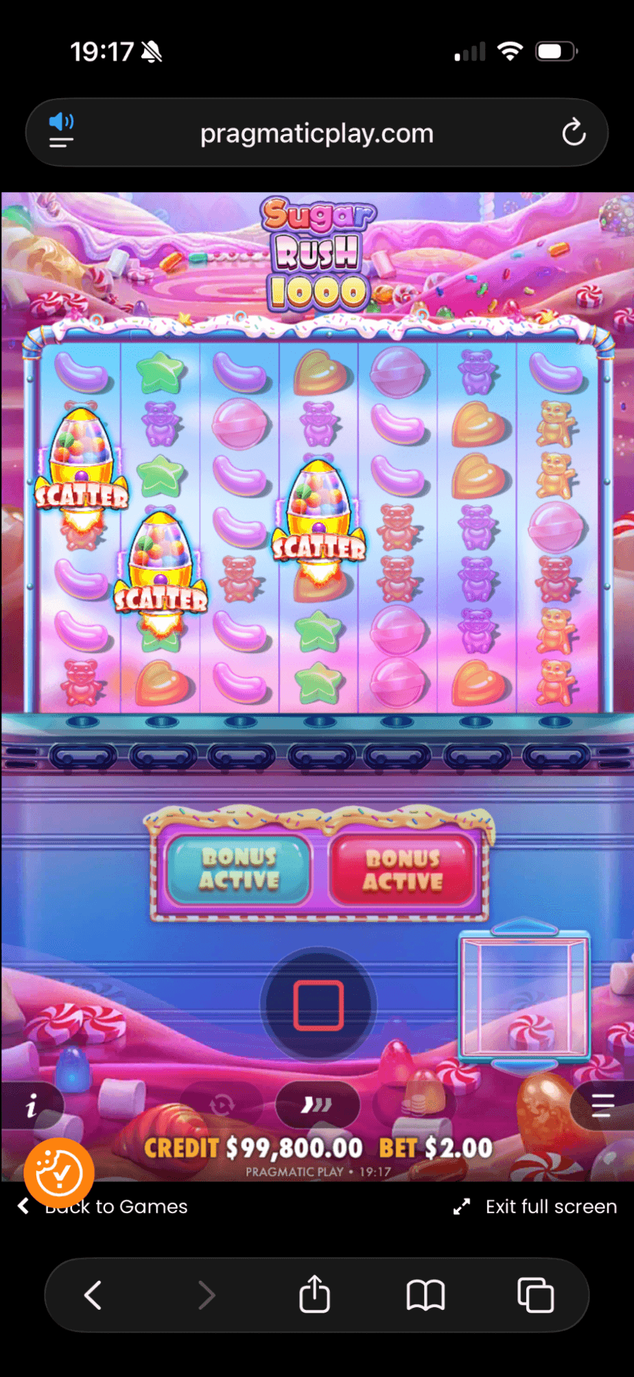 If you get three or more scatters, you’ll enter the bonus feature