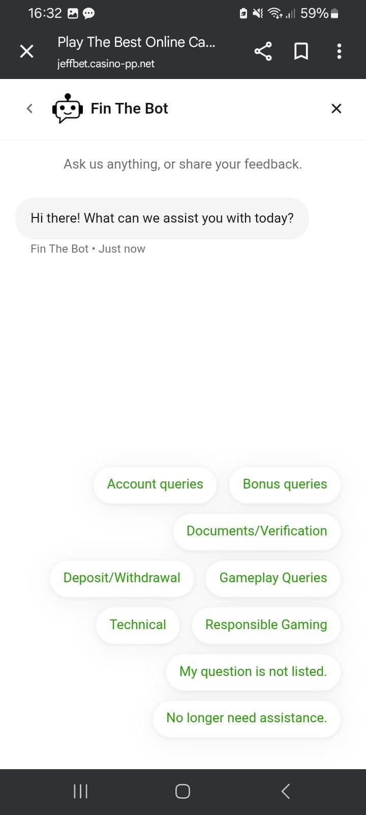 Jeffbet Customer Service