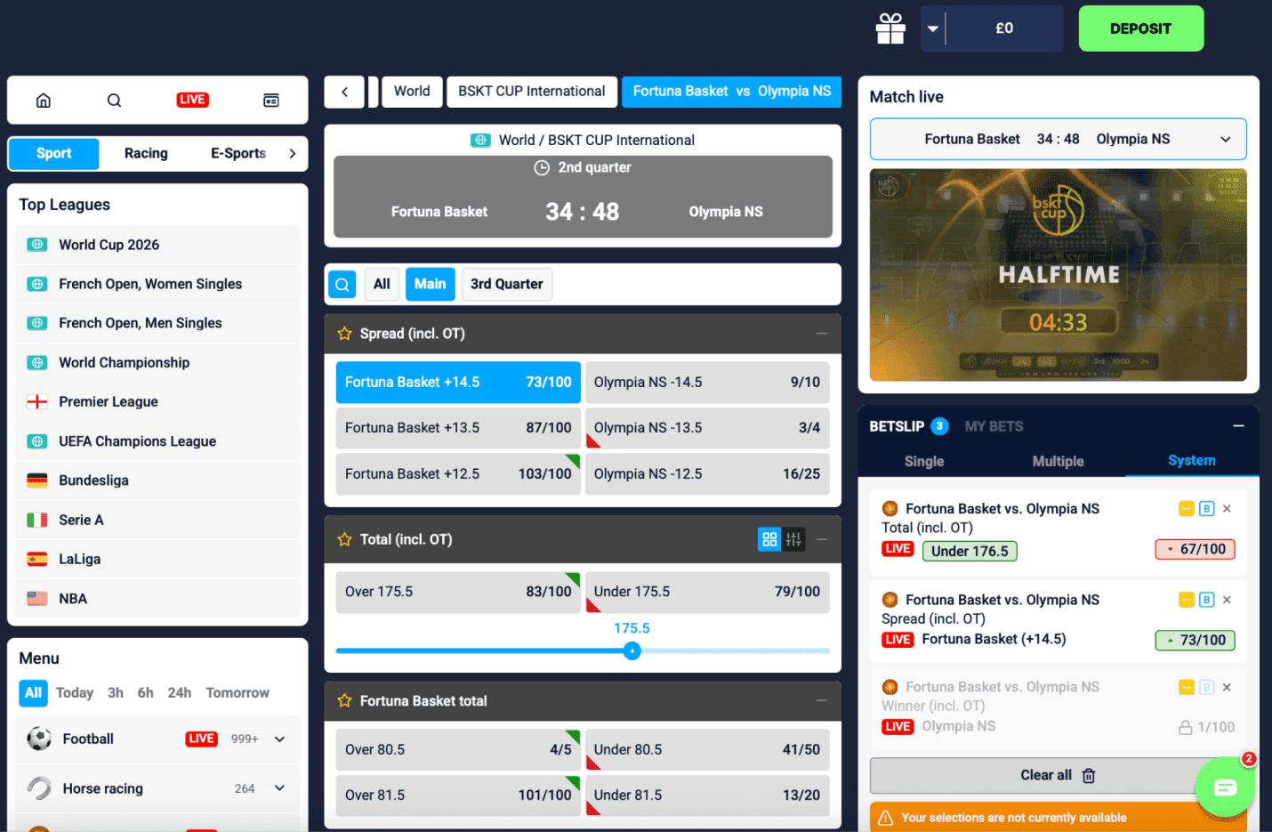 Live Betting & Streaming betnero