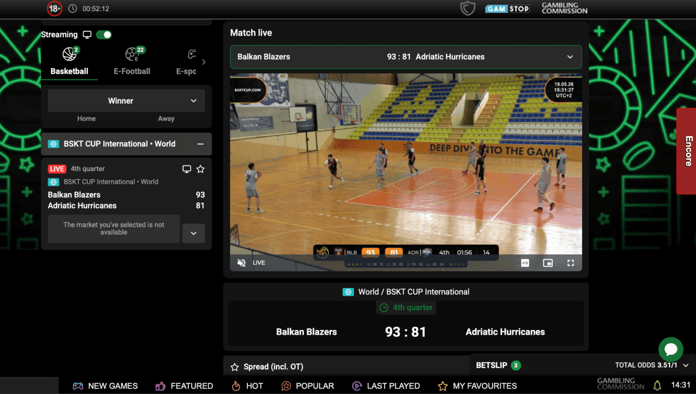 Live Betting & Streaming mr vegas