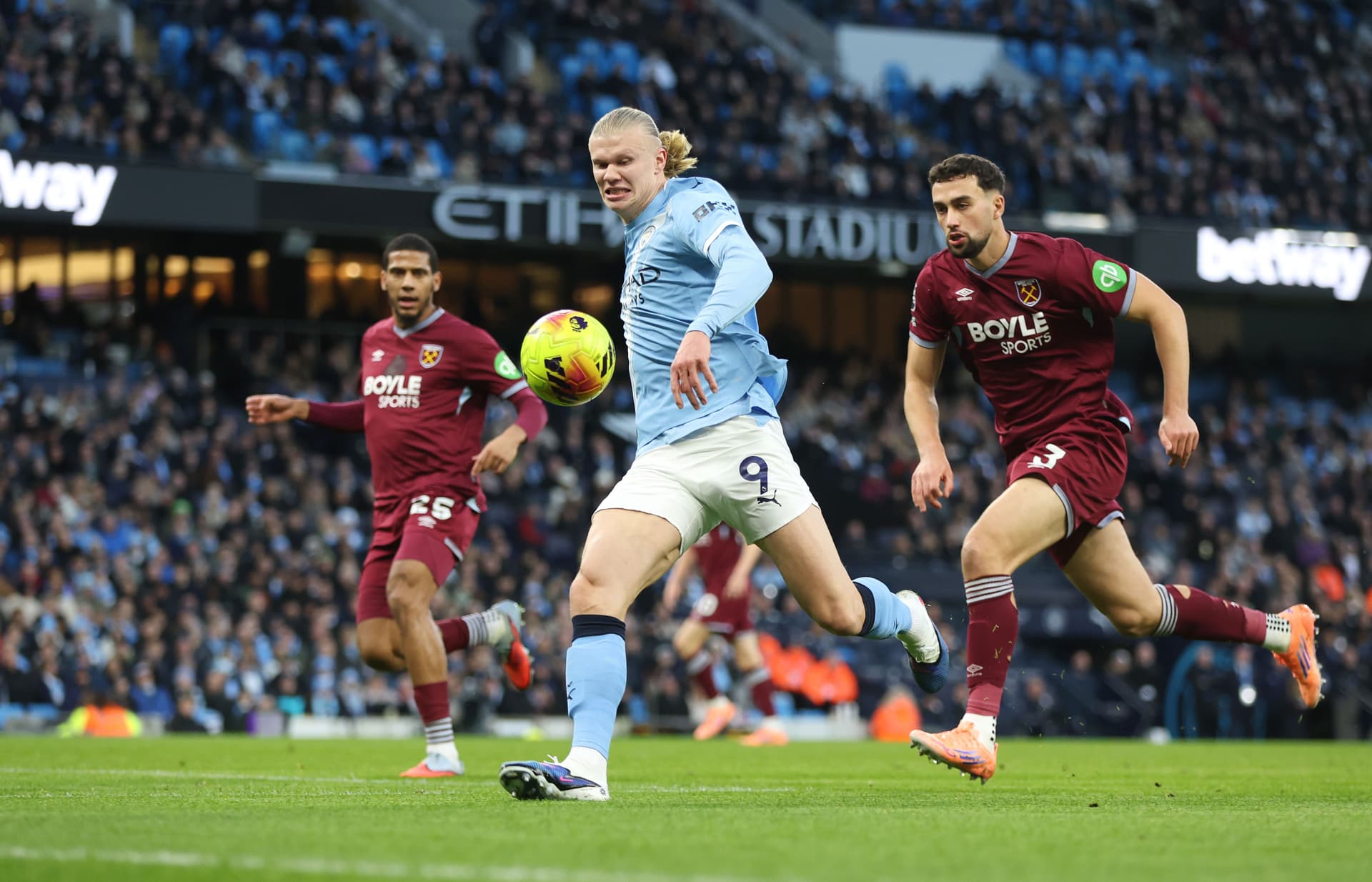 Manchester City's Erling Haaland during the Premier League match