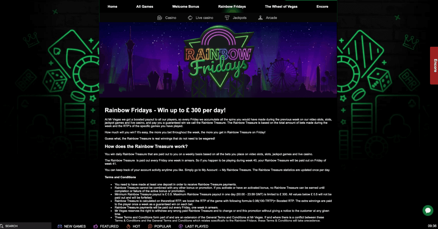 Mr Vegas Casino Bonuses & Promotions