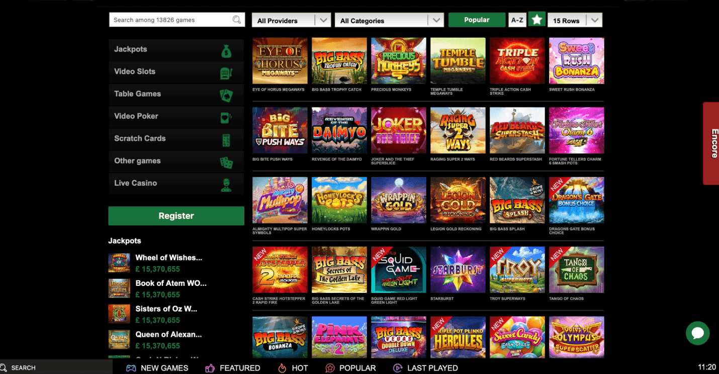 Mr Vegas Casino User Experience & Interface Design