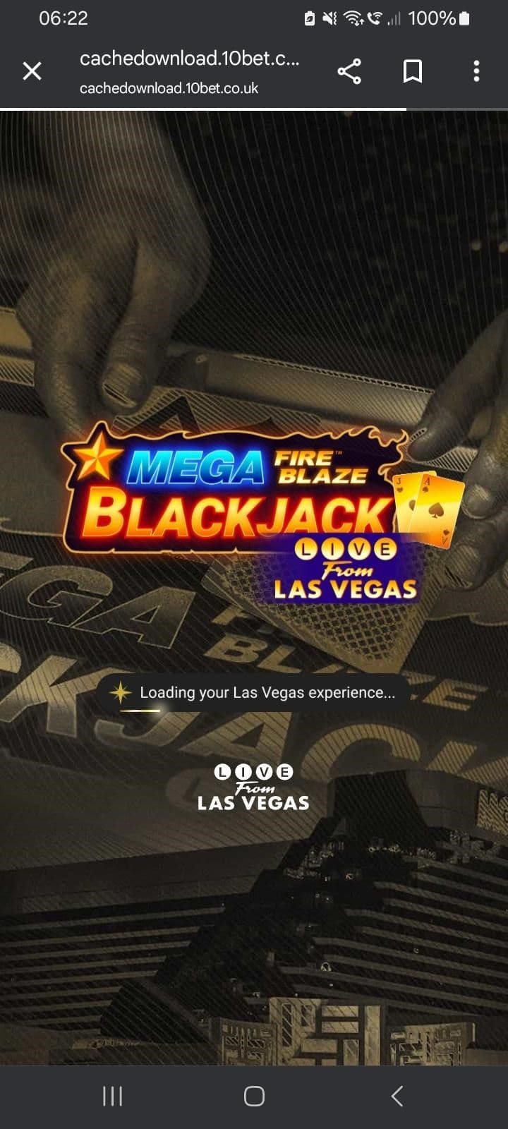Open the live casino lobby and locate Mega Fire Blaze Blackjack