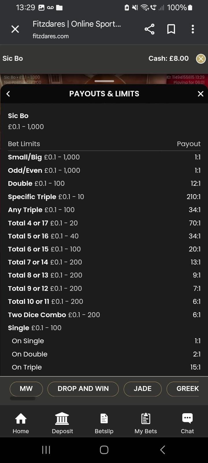 Live Sic Bo for GBP Playing Guide