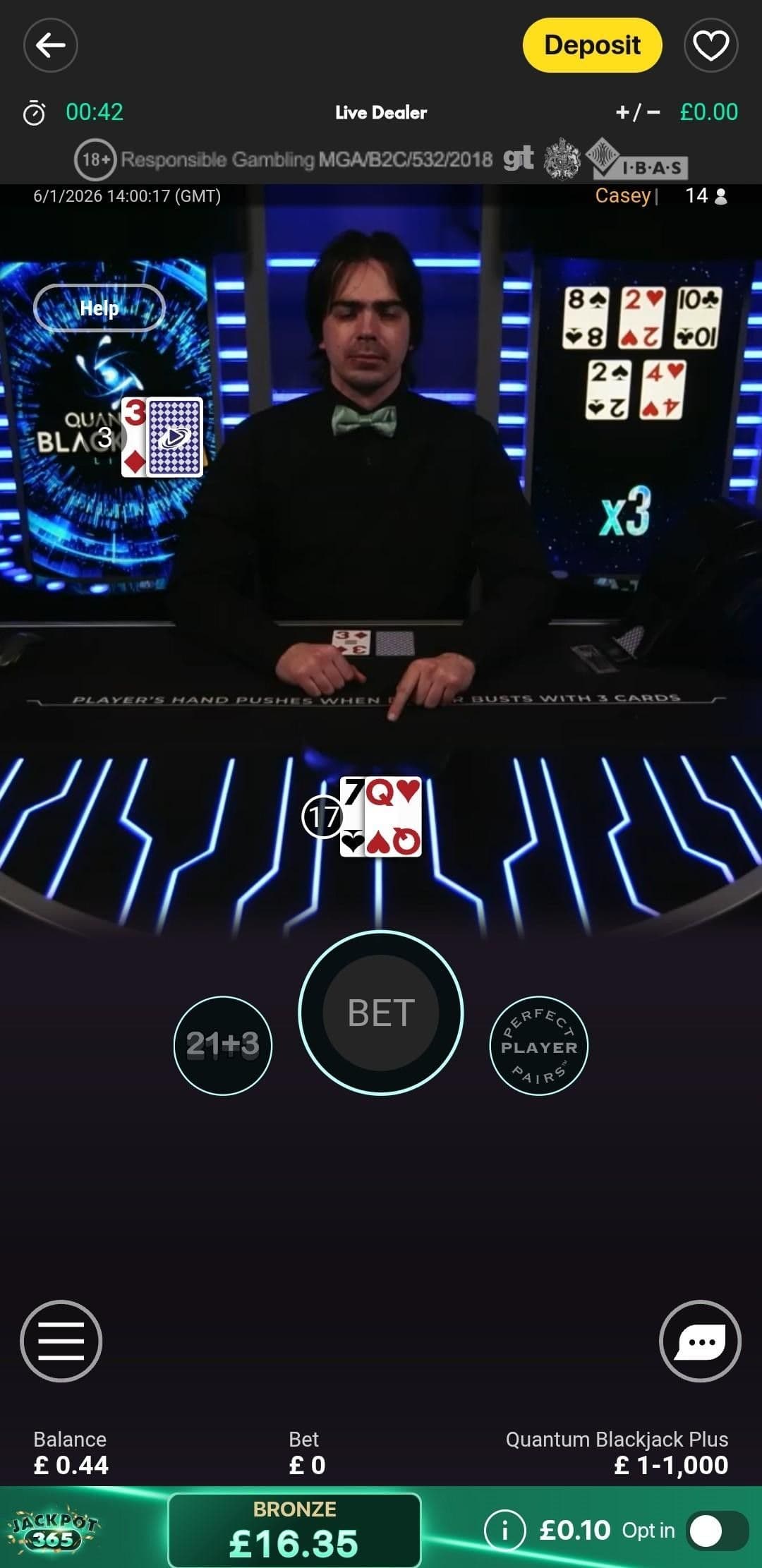 Quantum Blackjack Plus in the UK Playing Guide