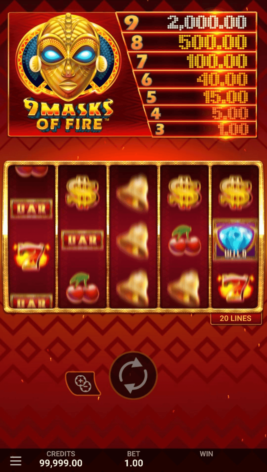 9 Masks of Fire Slot Playing Guide