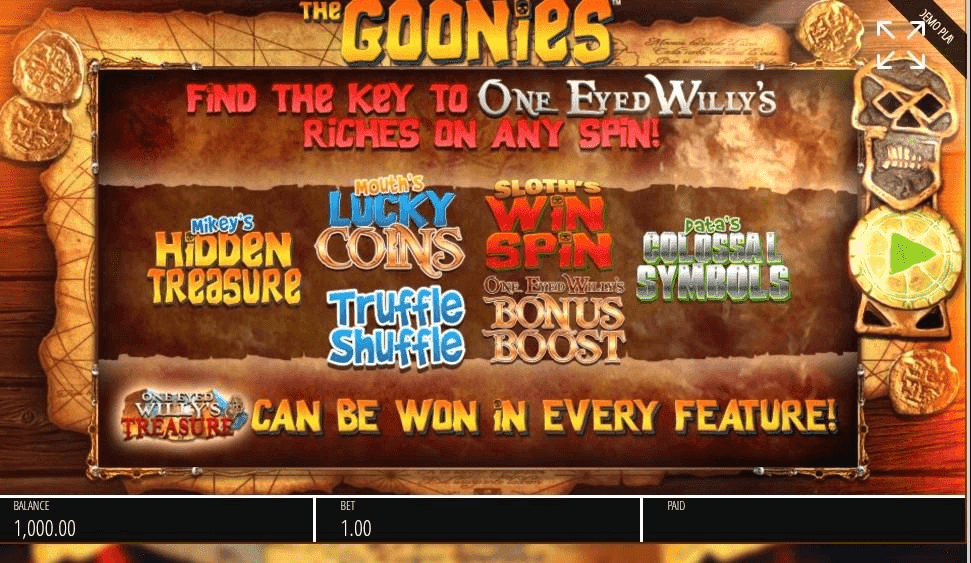 Goonies Slot Playing Guide