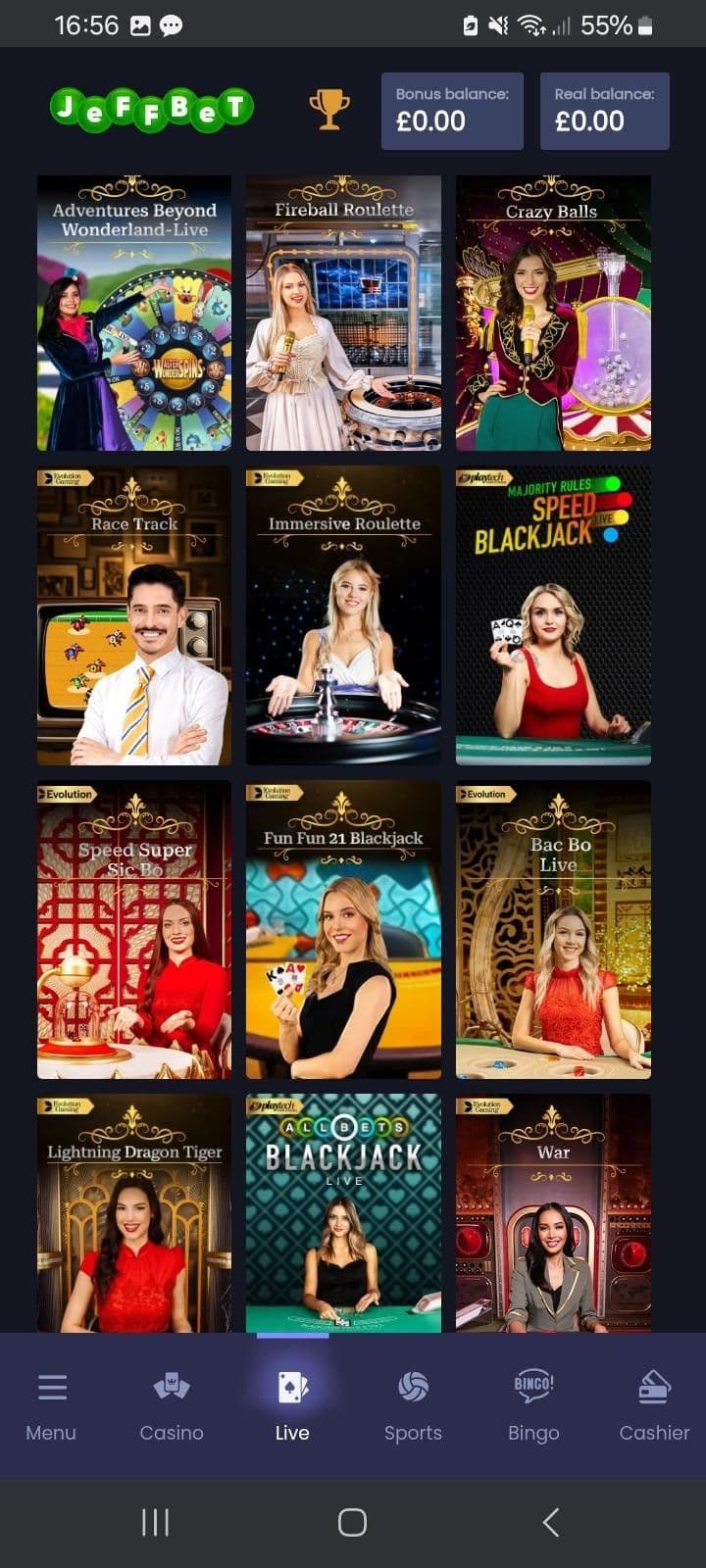 Real Casino Experience at Jeffbet