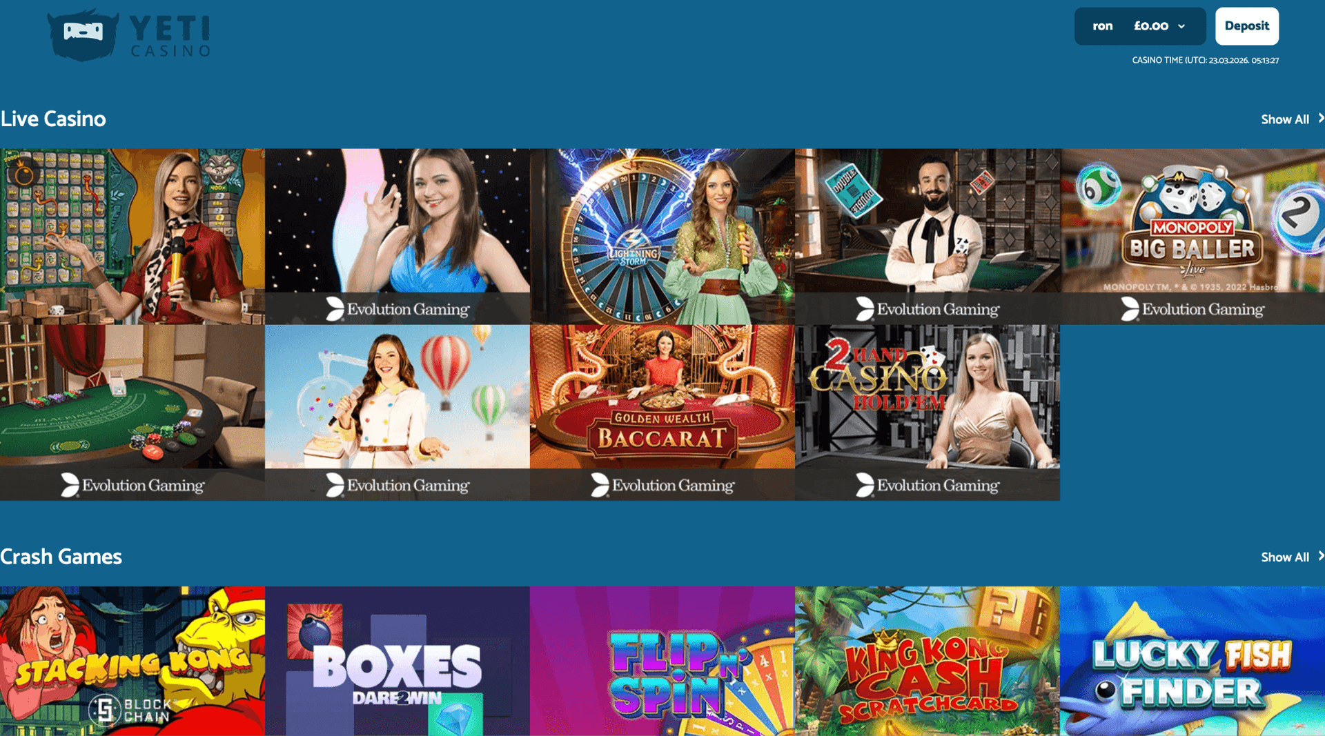 Real Casino Experience at Yeti Casino