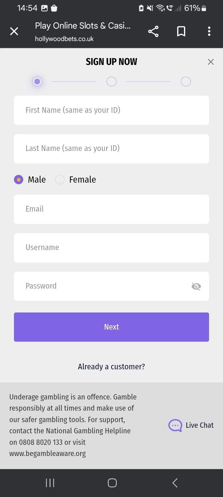 Register an account!