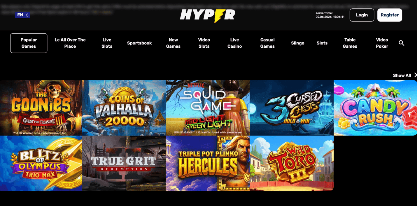 Review of Hyper Casino User Experience & Interface Design