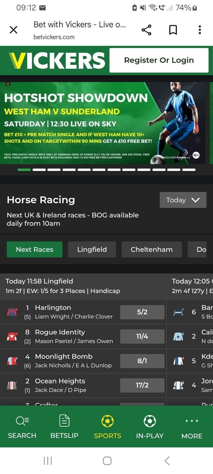 Review of Vickers Bet User Experience & Interface