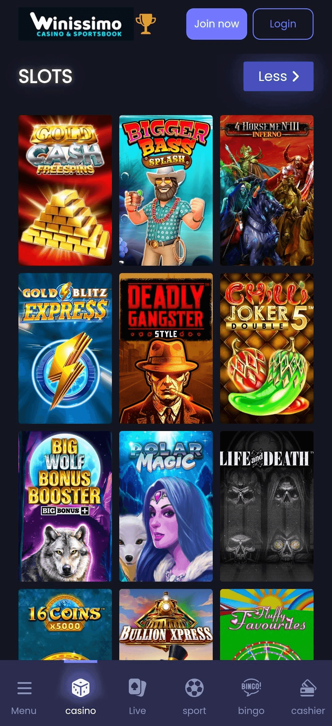 Search for Money Coming in the slots library..