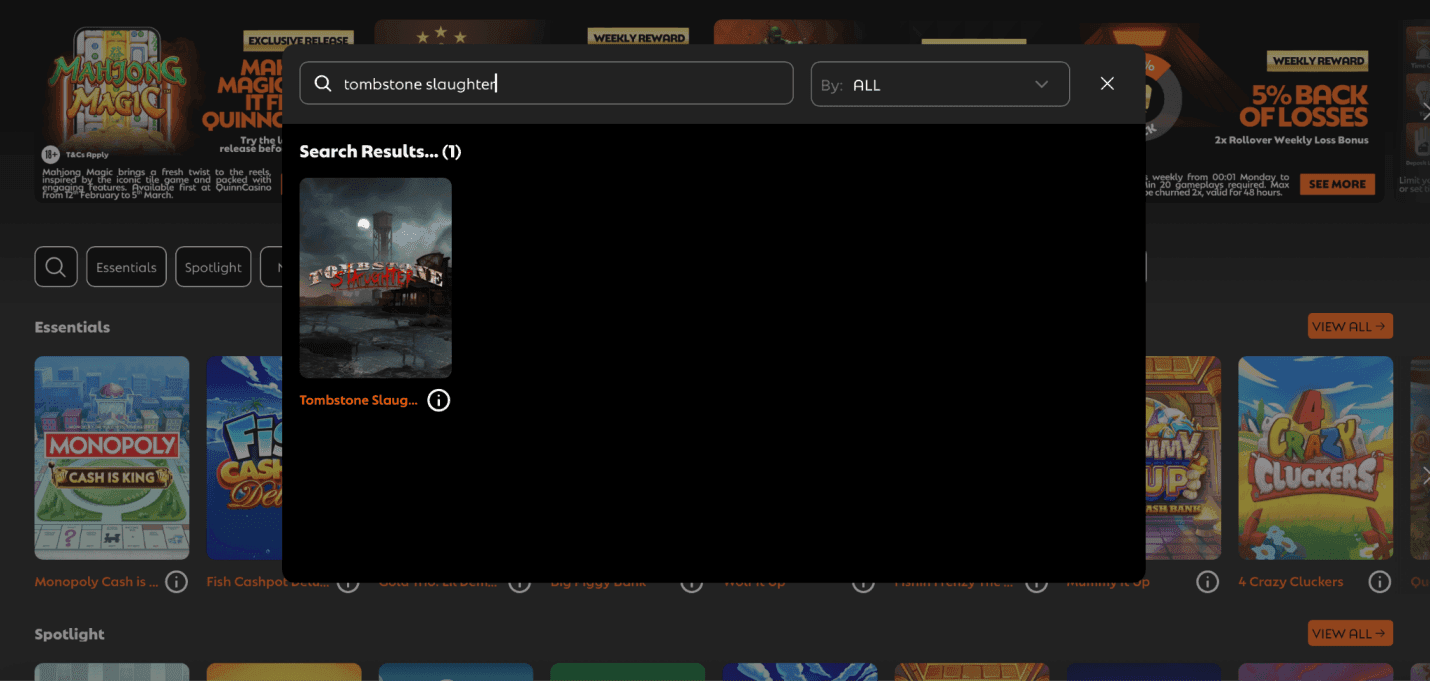 Search for Tombstone Slaughter in the lobby at your favourite UK casino