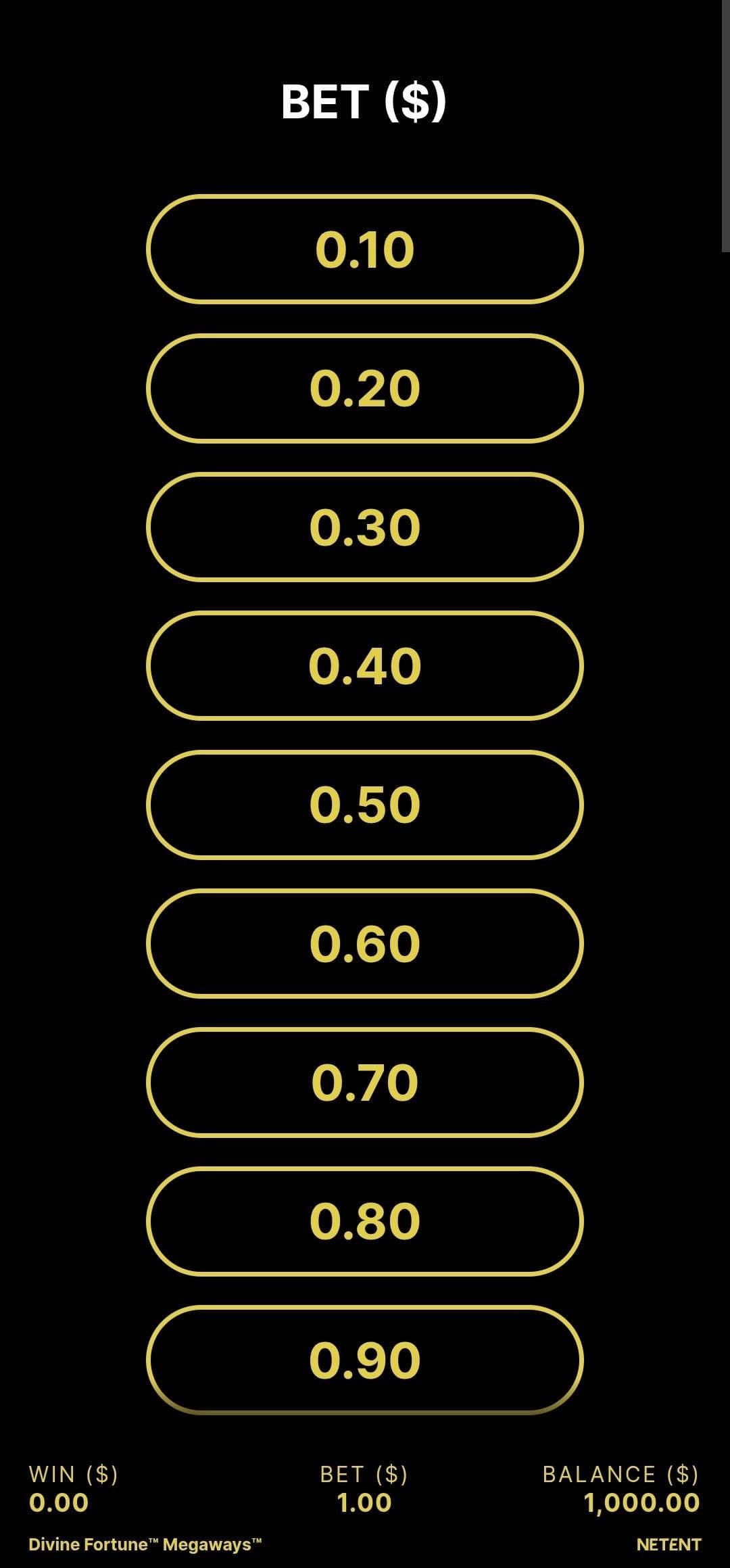 Set Your Bet divine fortune
