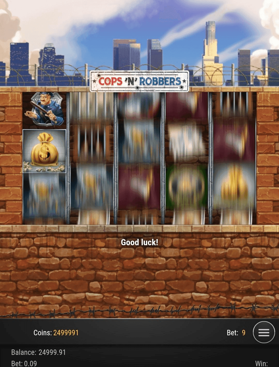 Spin the Reels Cops and Robbers