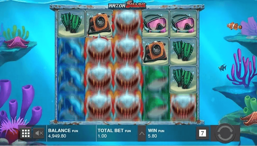 Spin the Reels Razor shark