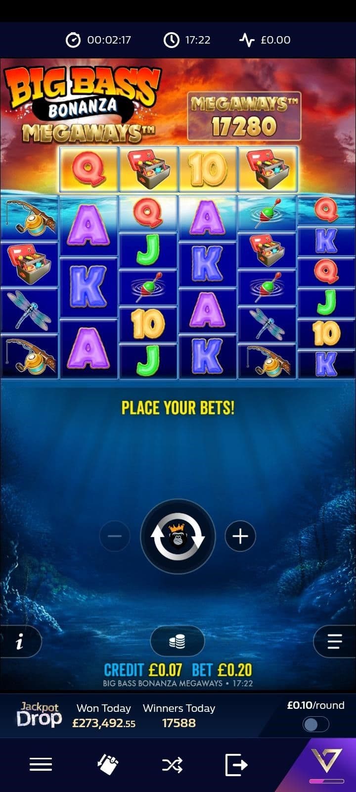 Start spinning the reels and play within your set limits