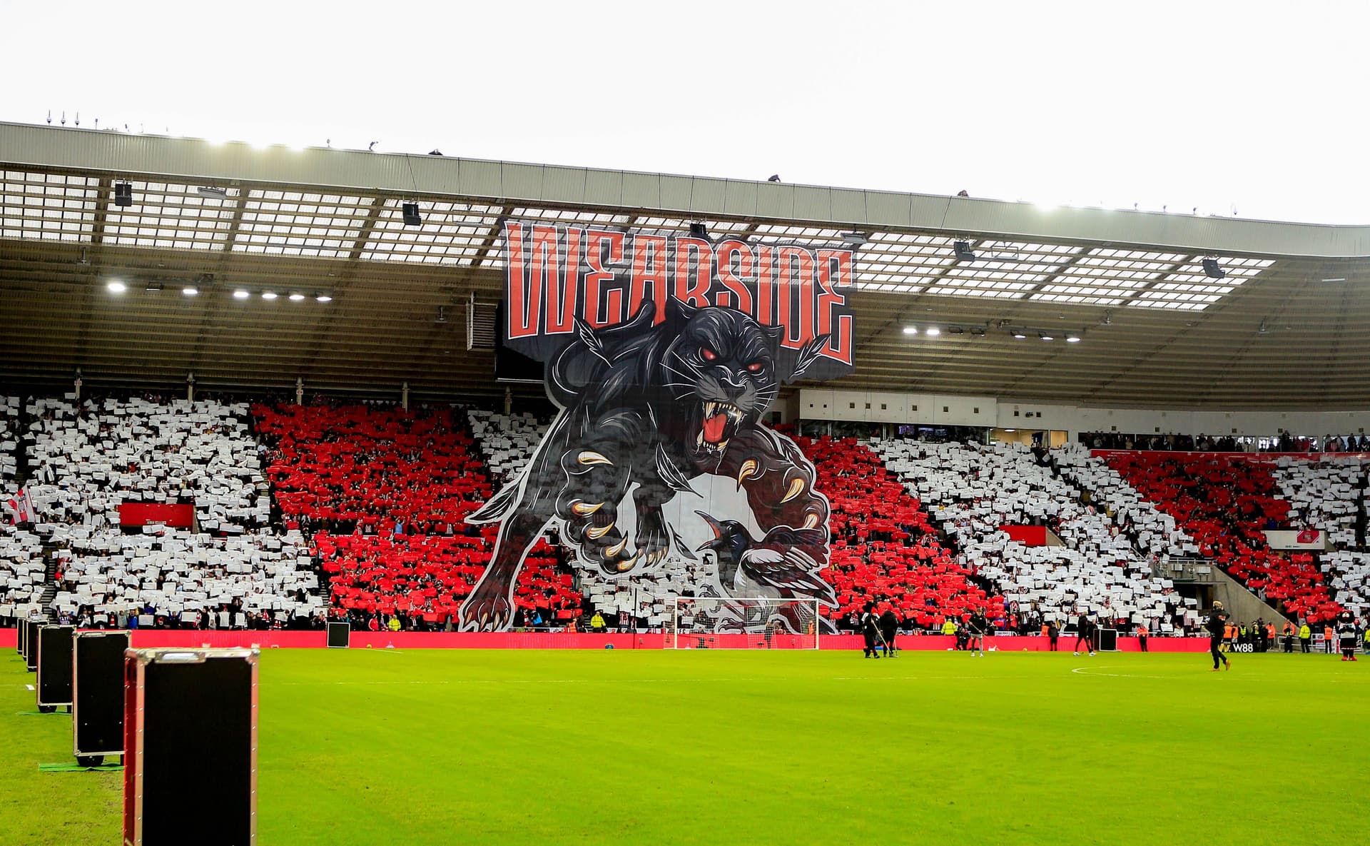 Sunderland TIFO before the Premier League match between Sunderland and Newcastle United