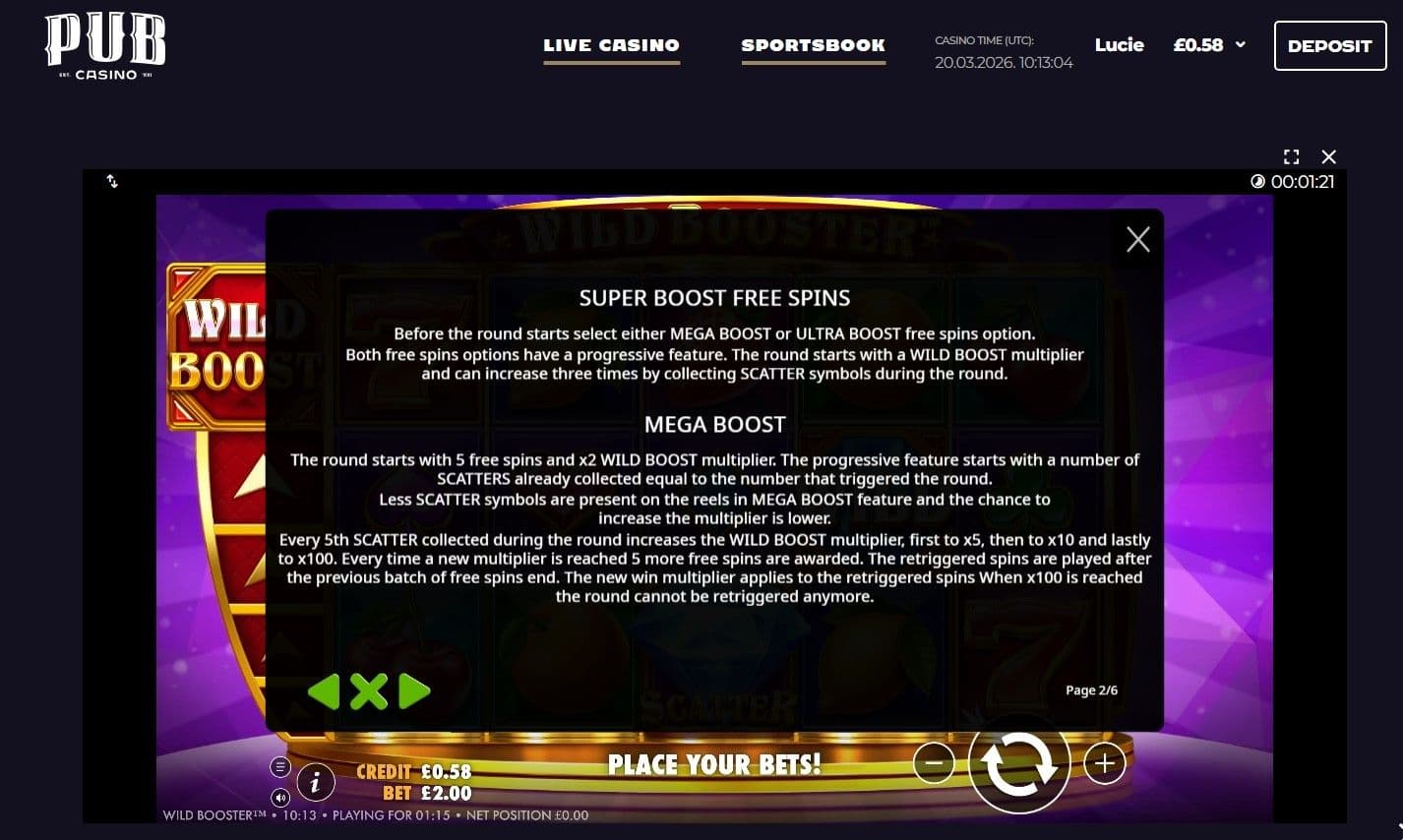 Super Boost Free Spins