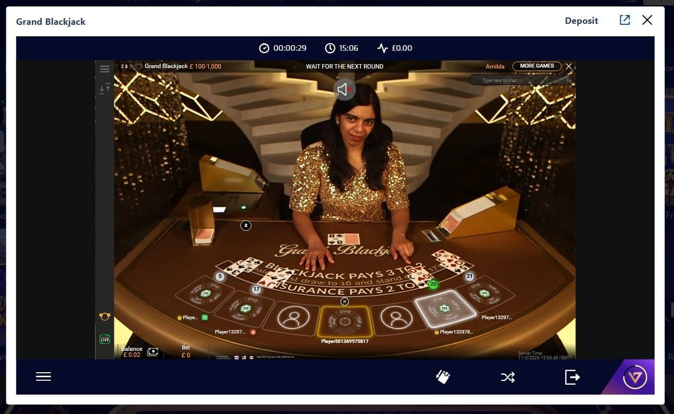 The dealer gives two cards to your hand and two to themselves