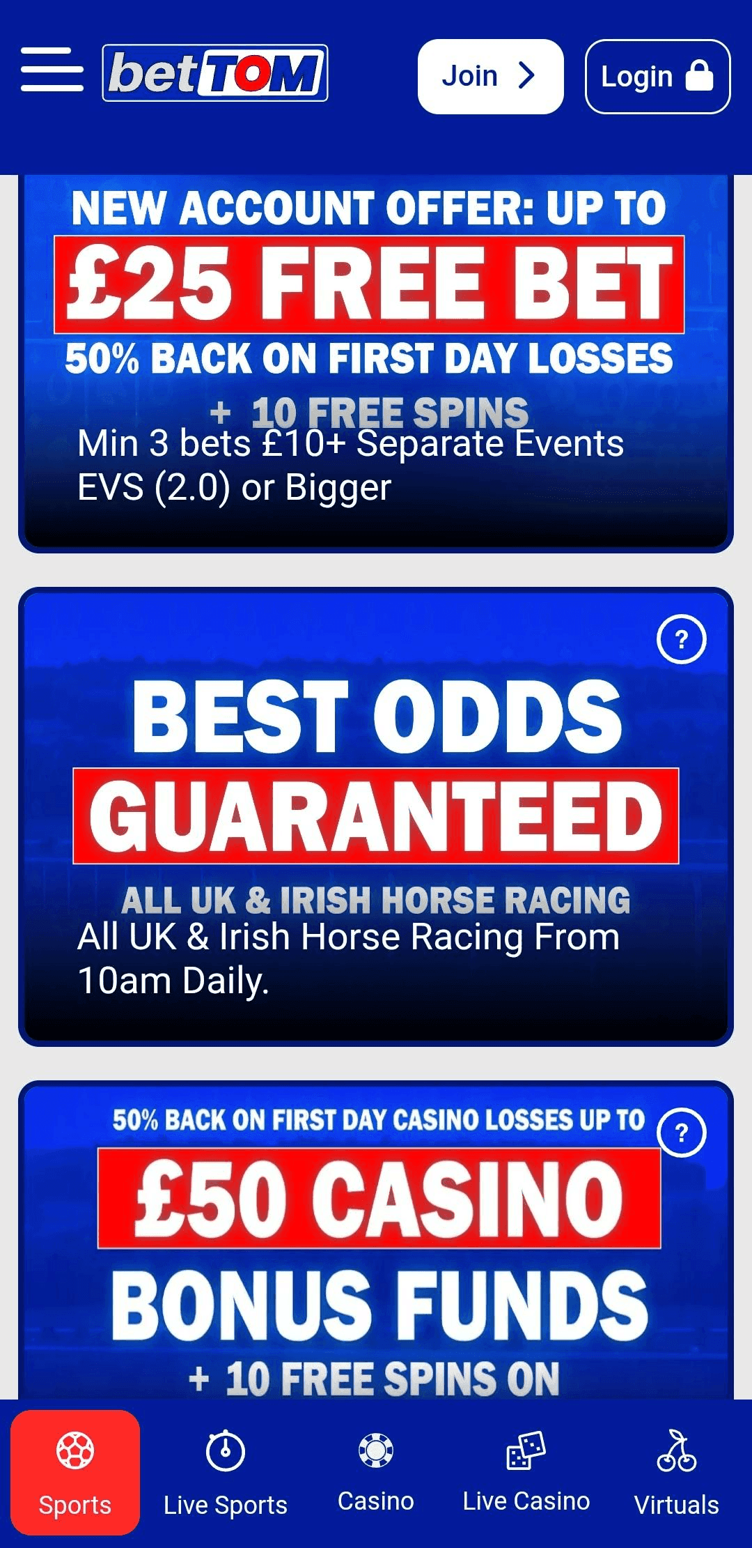 Tom Bet Have a Sports and Casino Welcome Bonus.png