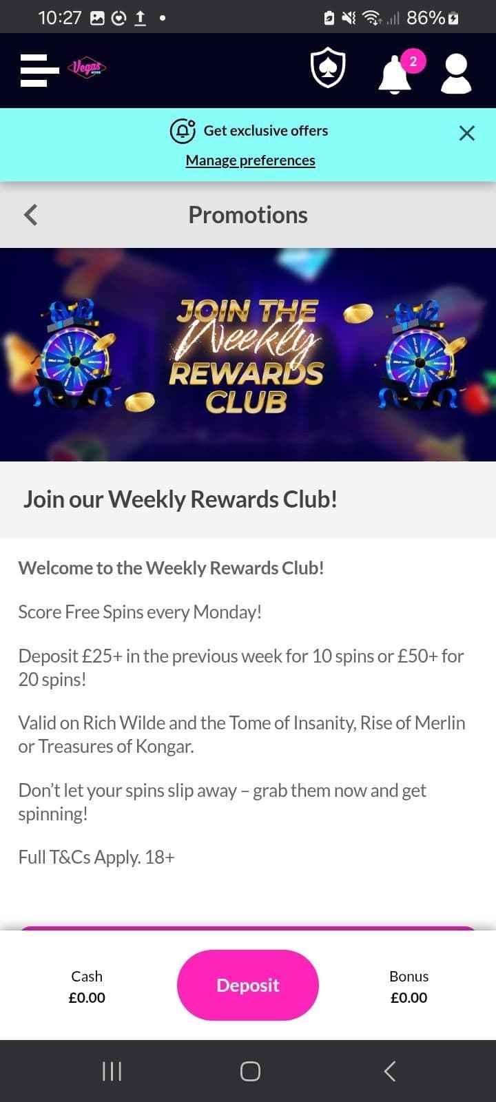 Vegas Wins Casino Promotions