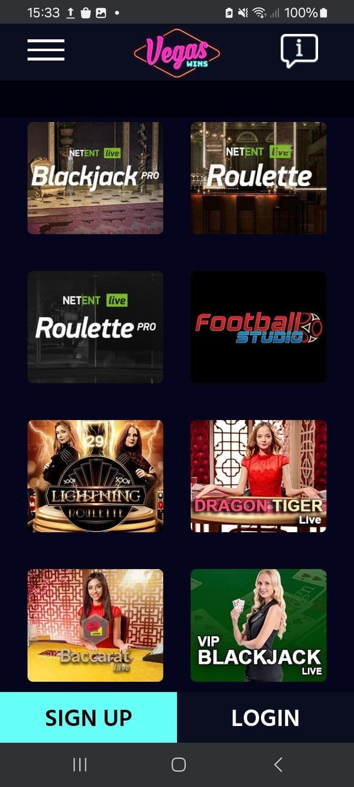 Vegas Wins Live Dealer Games