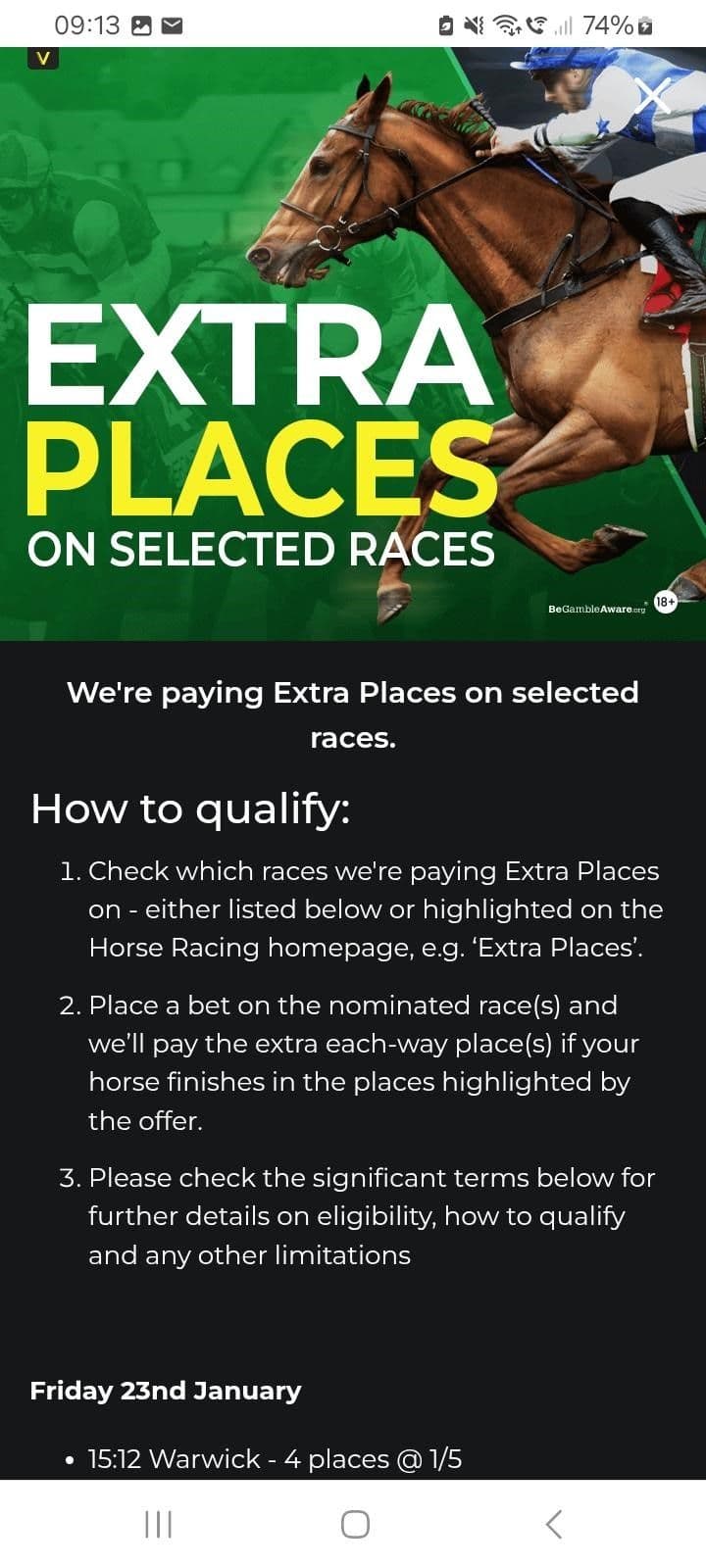 Vickers Bet offers an excellent selection