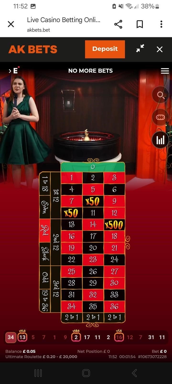 Watch the multiplier numbers being revealed.