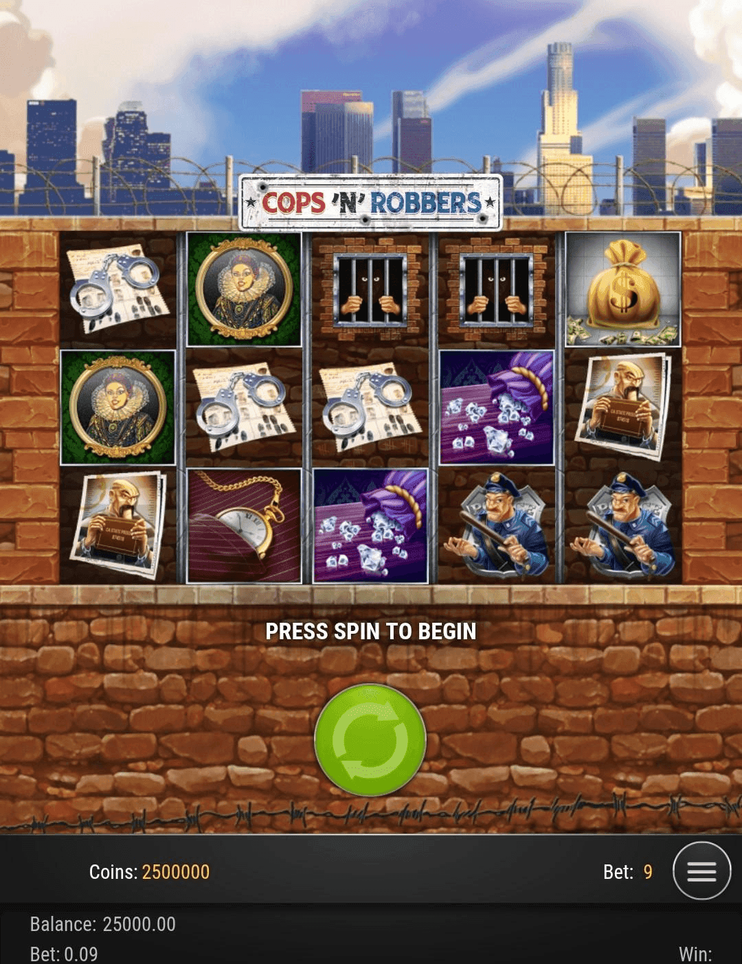 What is the Cops and Robbers Slot