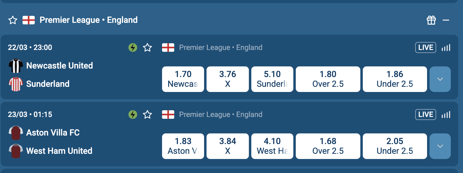 Yeti Casino Sports Betting Odds