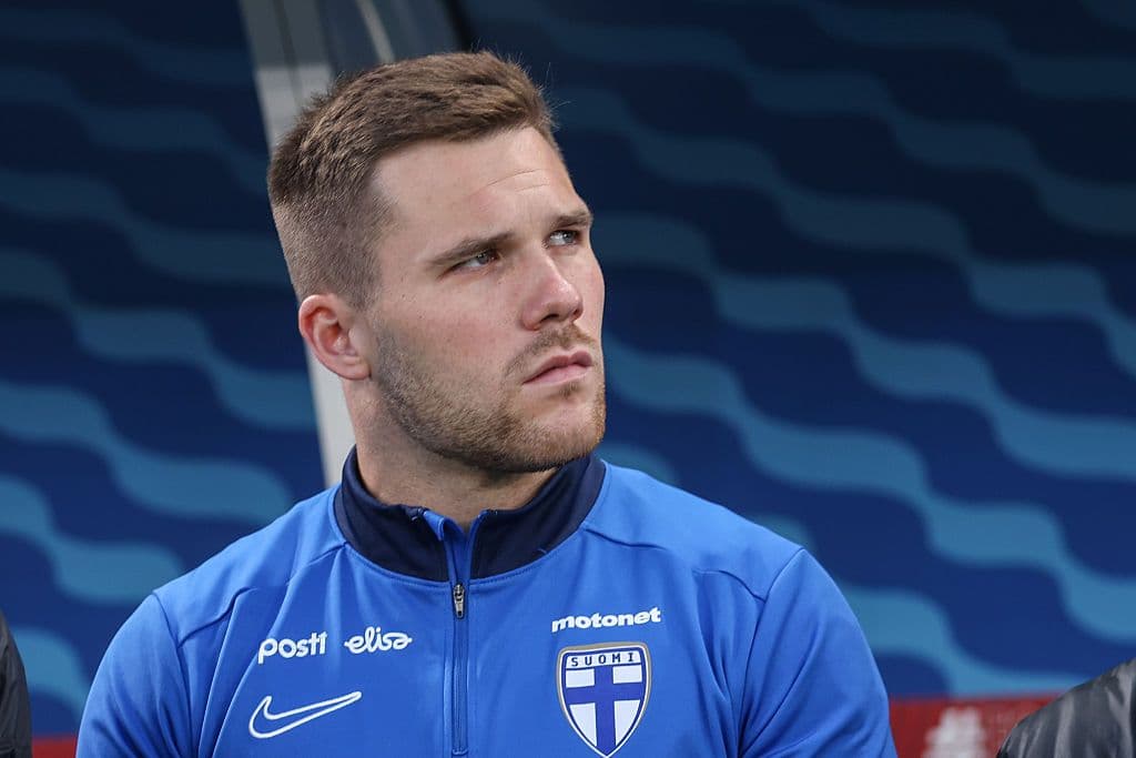 Benjamin Kallman of Finland seen during European World Cup...